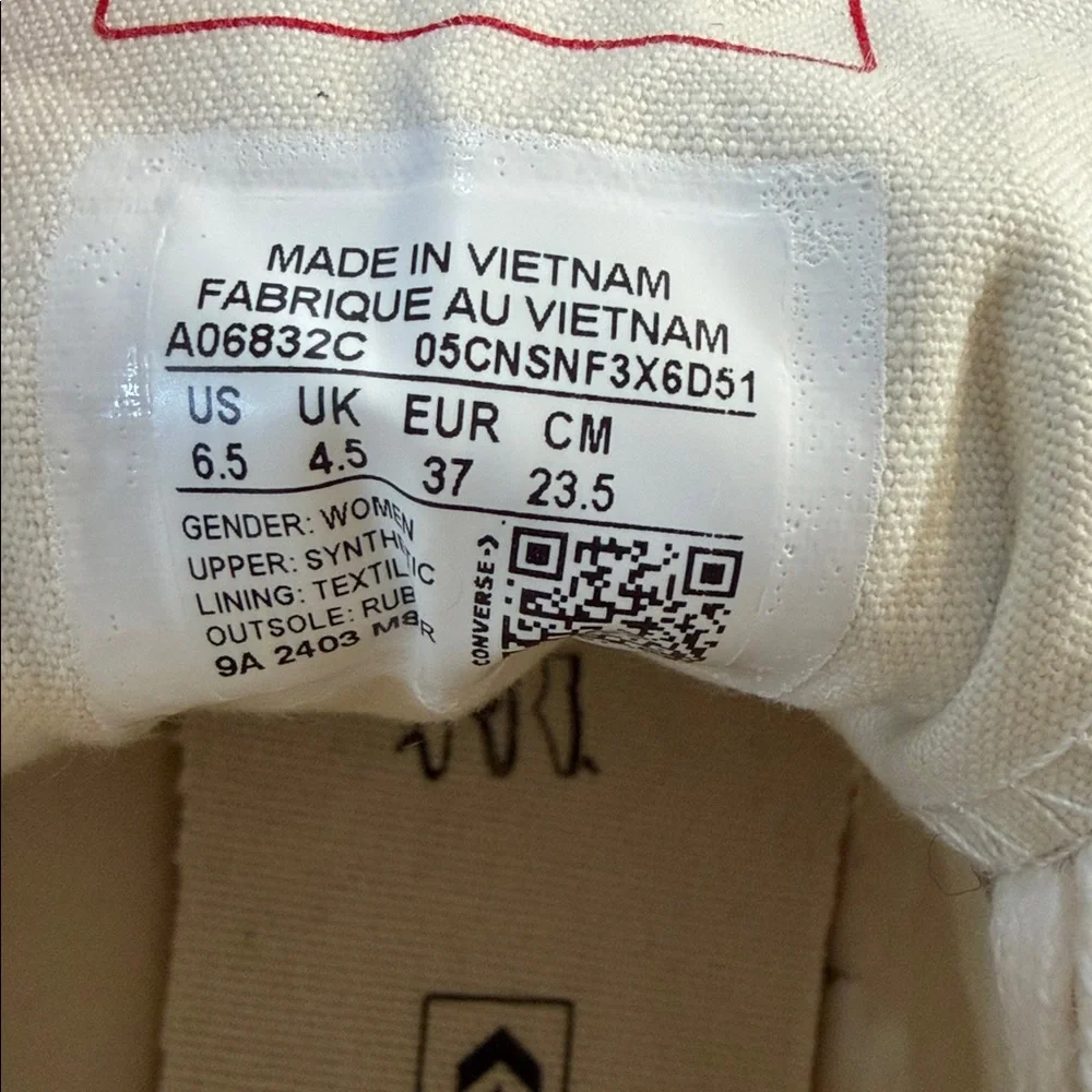 Converse Metallic Gold High Top Sneakers - Women's US 6.5 - Picture 11 of 11